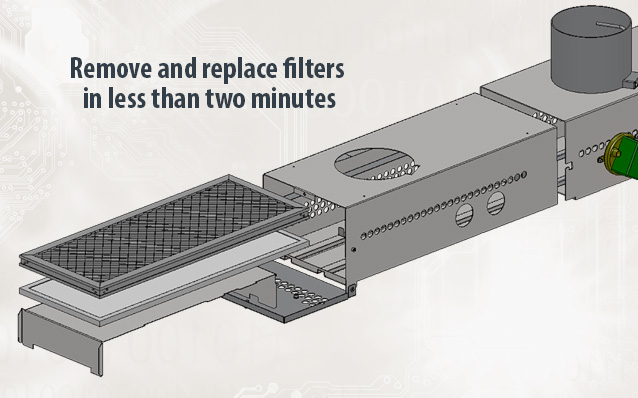 Removeable exhaust box for Centurion Reflow Oven